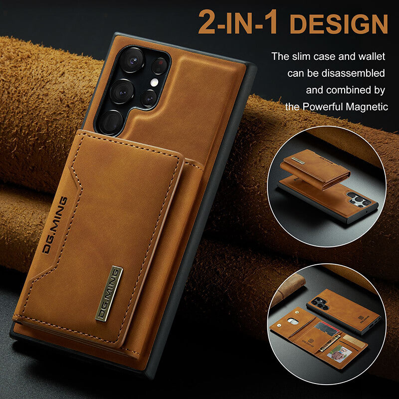 Magnetic Leather Detachable Wallet Samsung Case