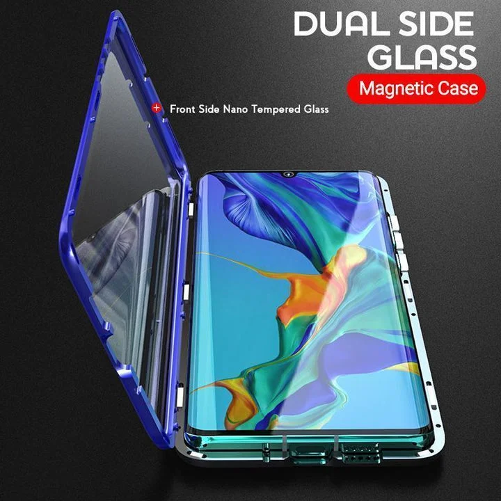 Magnetic Tempered Glass Double-sided Phone Case For Samsung S23 S22 S21 S20