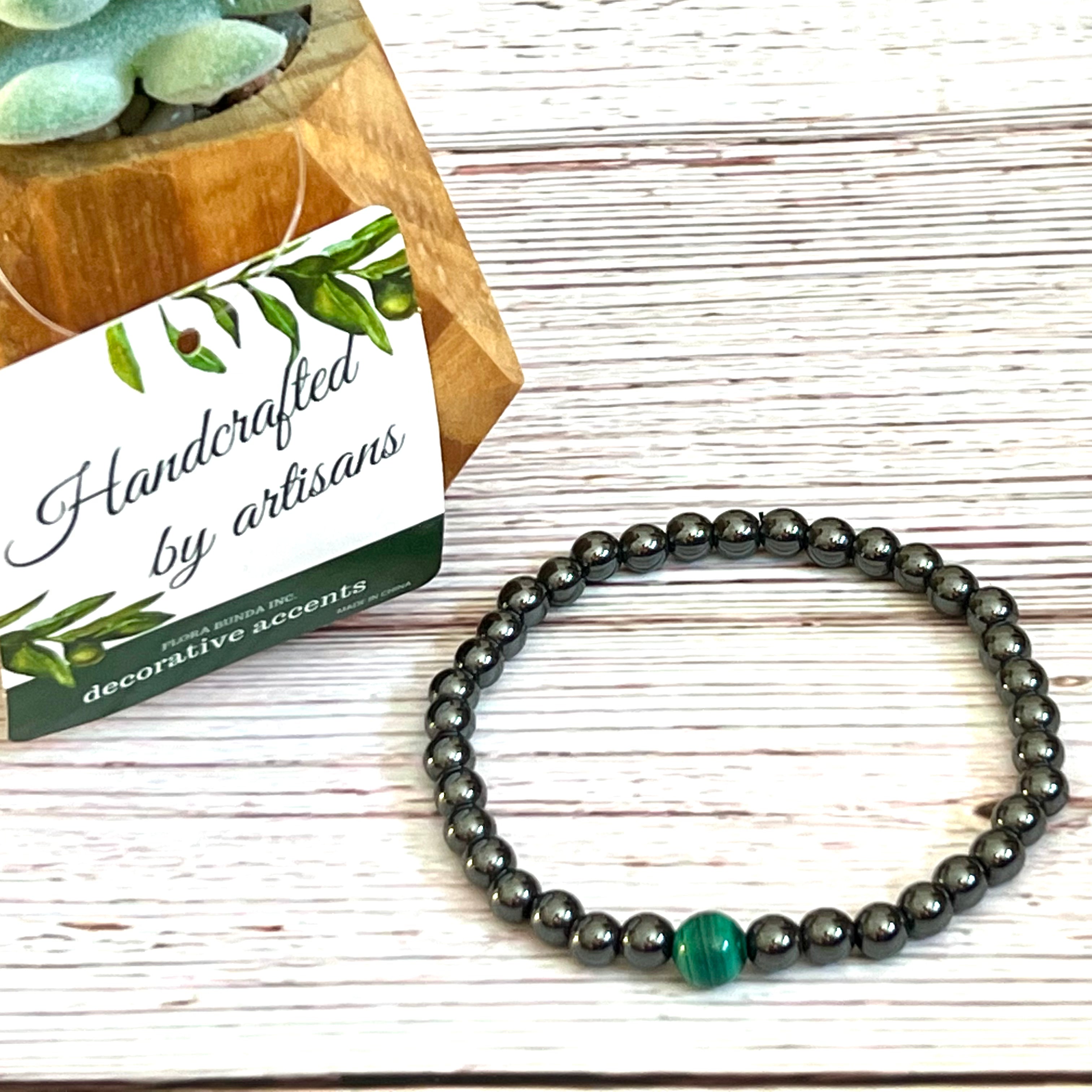 Magnetic Therapy Pain & Ache Relief With Malachite Bracelet