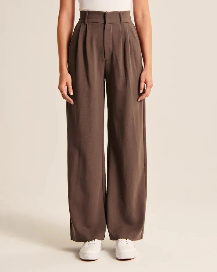 MAVIERE HIGH WAIST TAILORED WIDE LEG PANTS