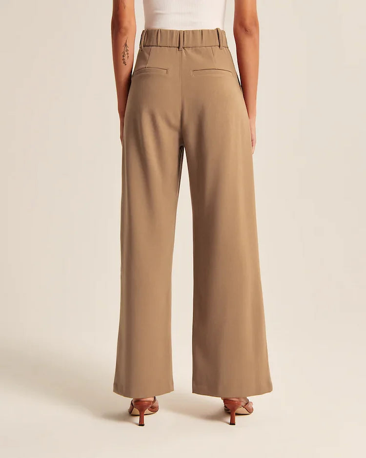 MAVIERE HIGH WAIST TAILORED WIDE LEG PANTS