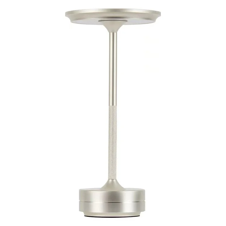 Metallic Cordless Table Lamp – Dimmable & Rechargeable Waterproof Desk Light