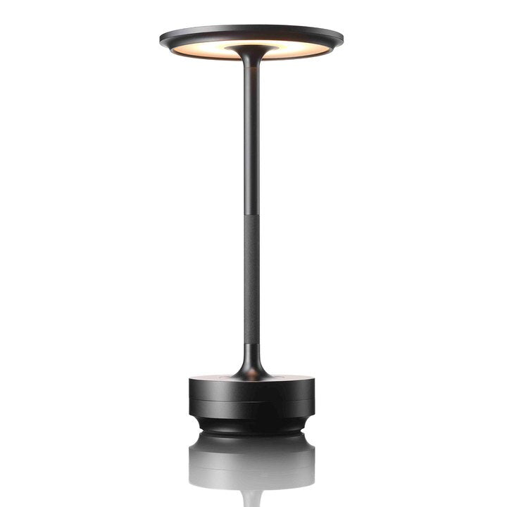 Metallic Cordless Table Lamp - Dimmable & Rechargeable Waterproof Desk Light