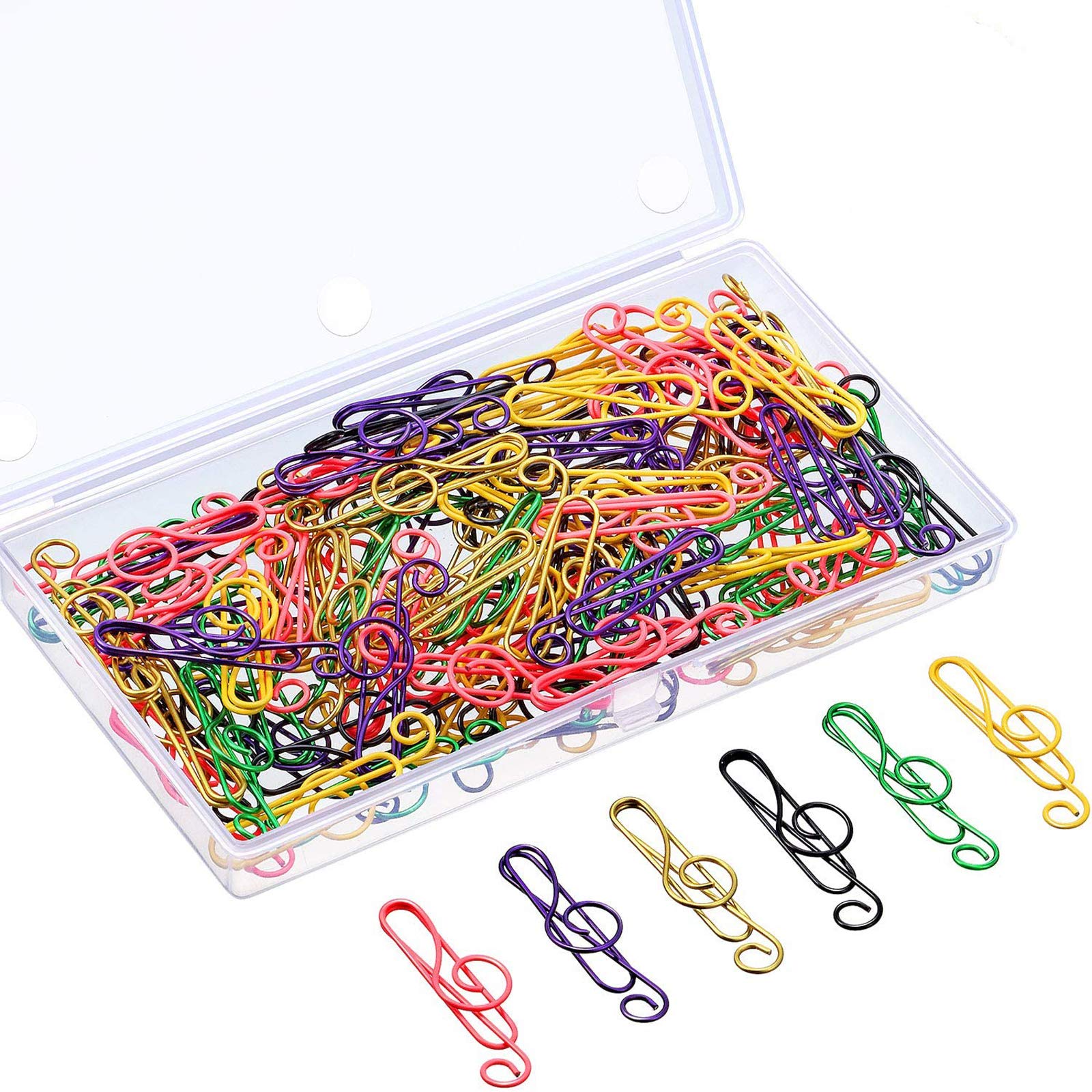 Music multicoloured metal paper clips