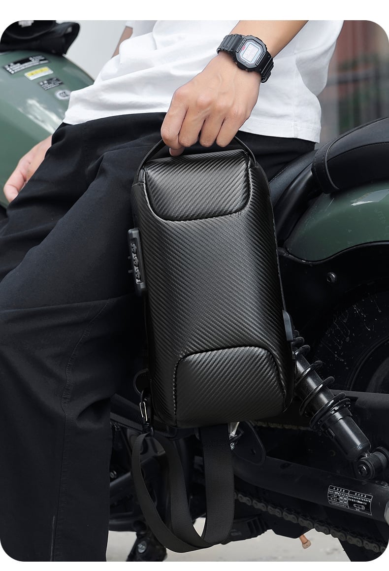 New Carbon Fiber Streamline Anti-Theft Sling Bag