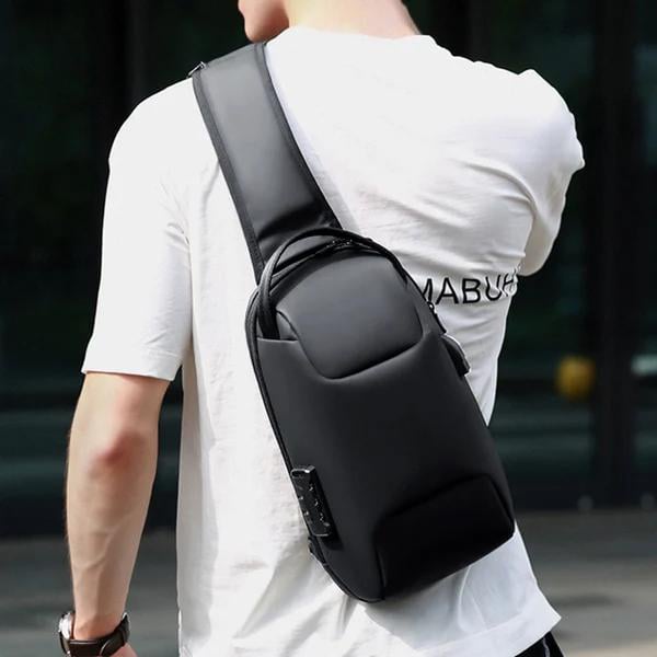 New Carbon Fiber Streamline Anti-Theft Sling Bag