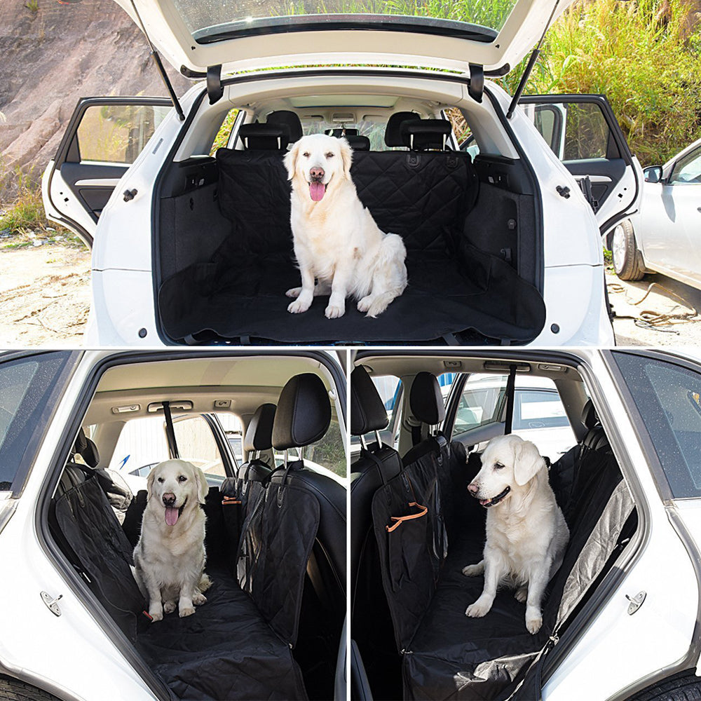 Pet Car Seat Protector + FREE Pet Seat Belt!