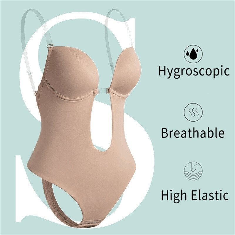 Plunge Backless Body Shaper Bra