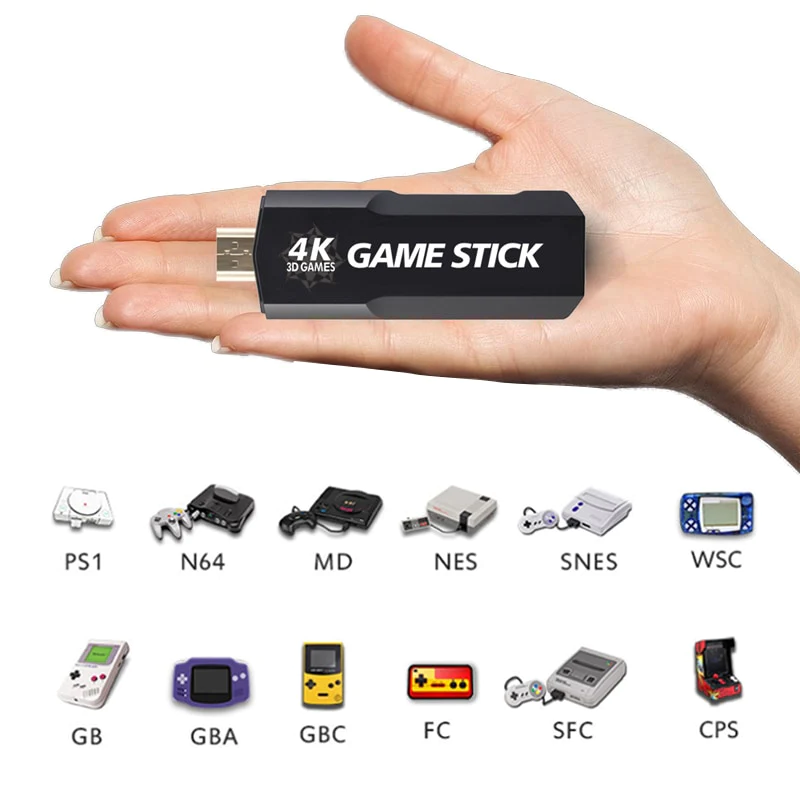 larashop RetroStick (4K + 64 GB) - 10,000 RETRO GAMES + 2 WIRELESS GAMEPADS