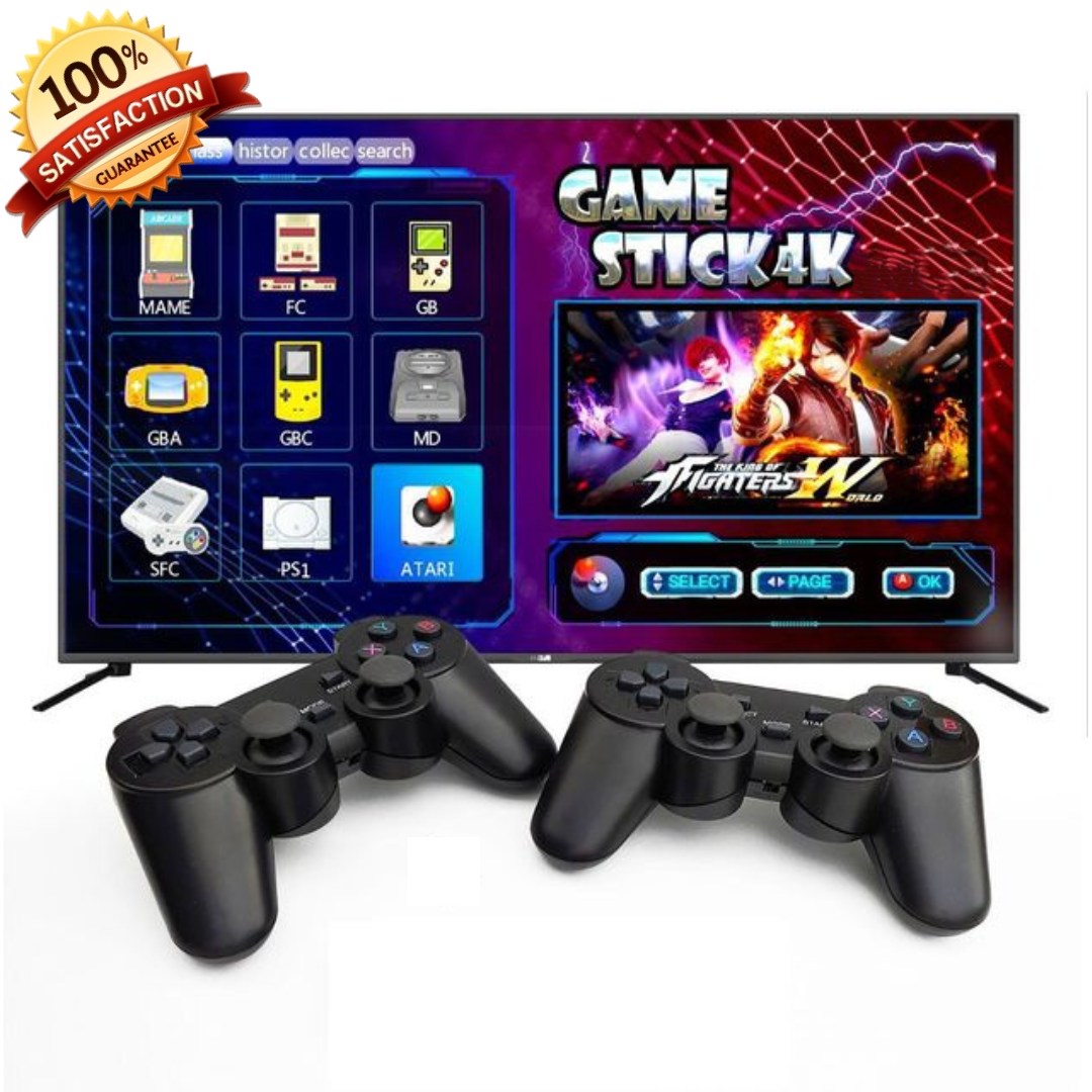 larashop RetroStick (4K + 64 GB) - 10,000 RETRO GAMES + 2 WIRELESS GAMEPADS