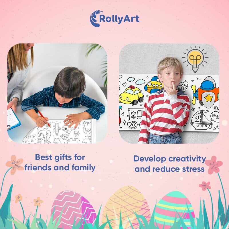 RollyArt - Easter Promo 80% OFF - DIY Oversize Coloring Rolls