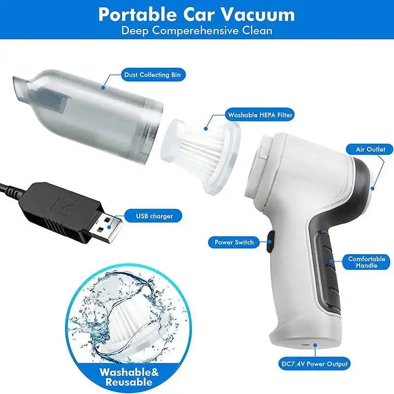 (Sale up to 49% OFF) Mini Handheld Cordless Vacuum Cleaner