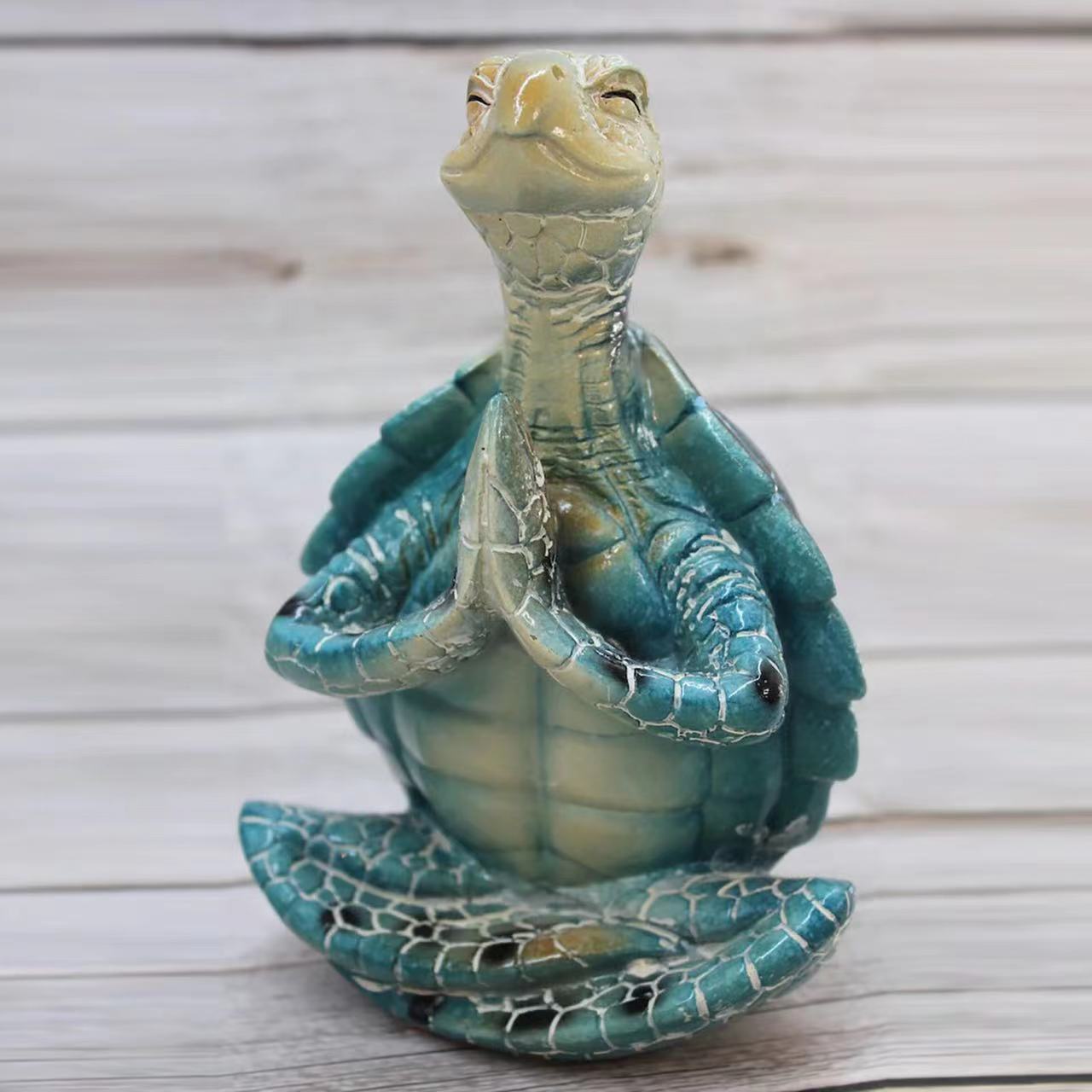 Sea Turtle Yoga Statue Sea Turtle Meditation Home Decor