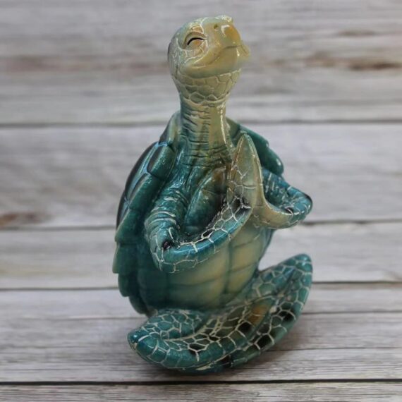 Sea Turtle Yoga Statue Sea Turtle Meditation Home Decor - Lulunami