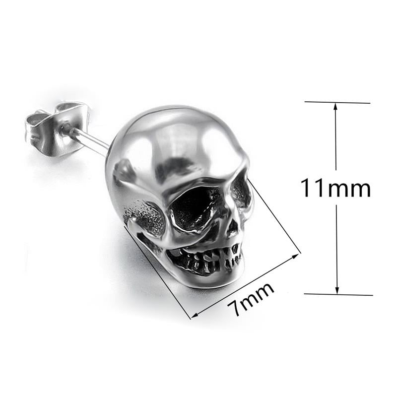 Stainless Steel Skull Studs