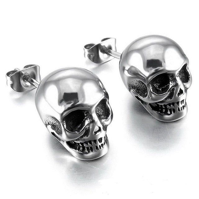 Stainless Steel Skull Studs