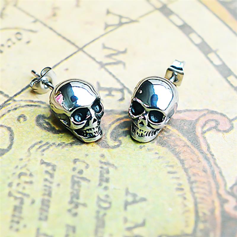 Stainless Steel Skull Studs