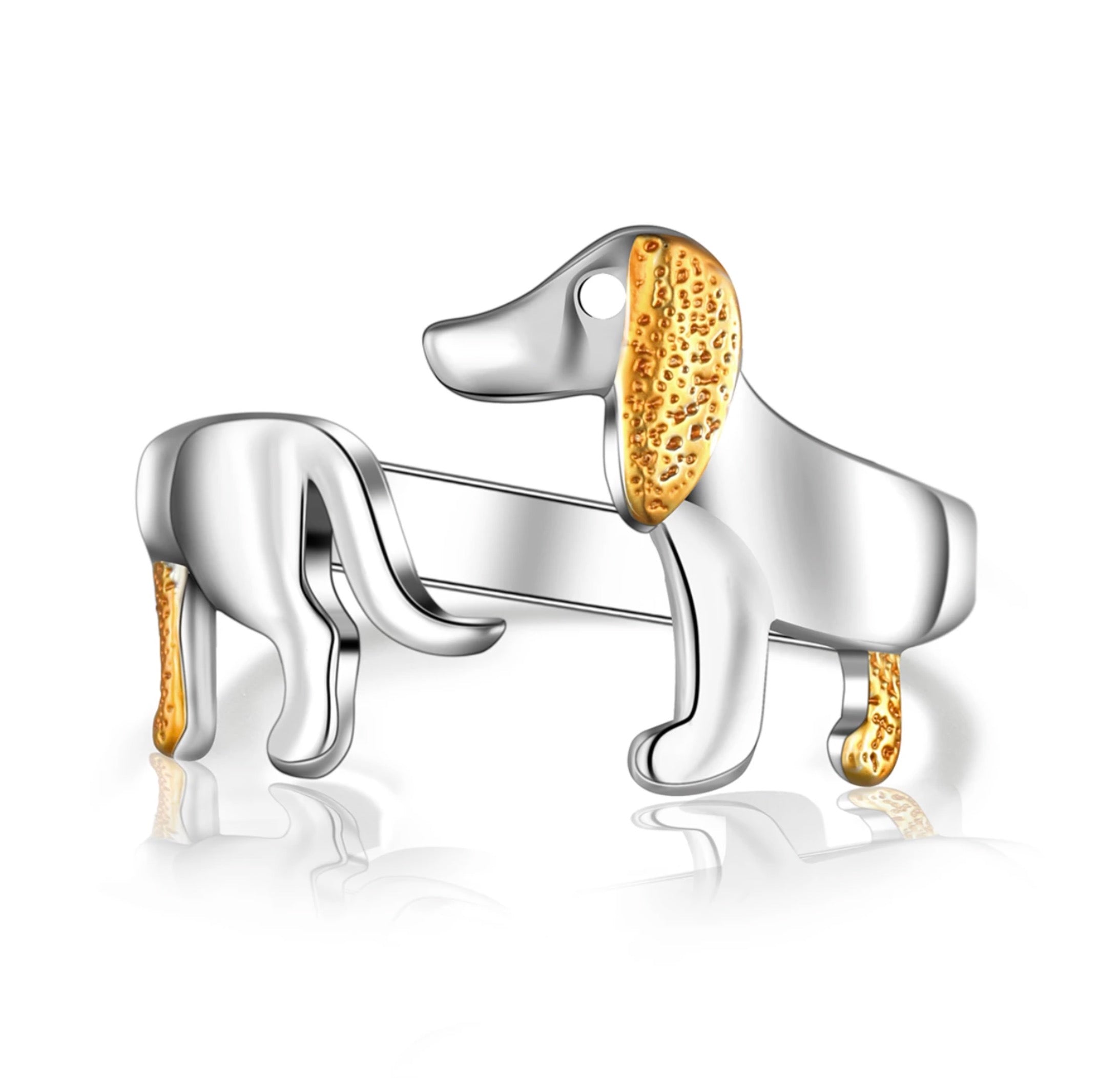 Sterling Silver Sausage Dog Ring