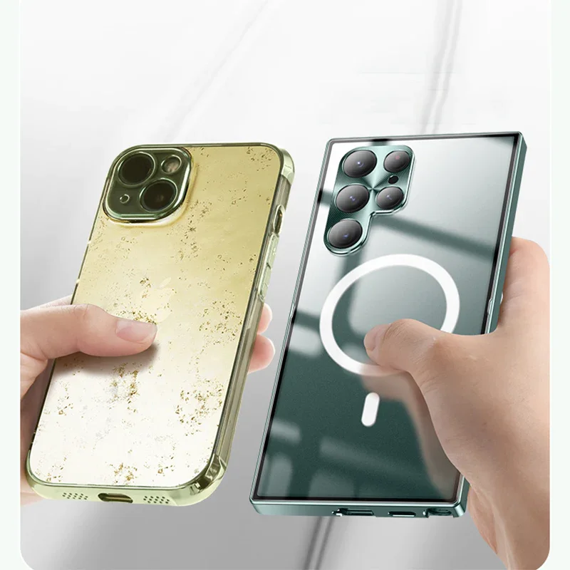 Suitable for Samsung S23/S22/S21 ultra-thin metal magnetic mobile phone case