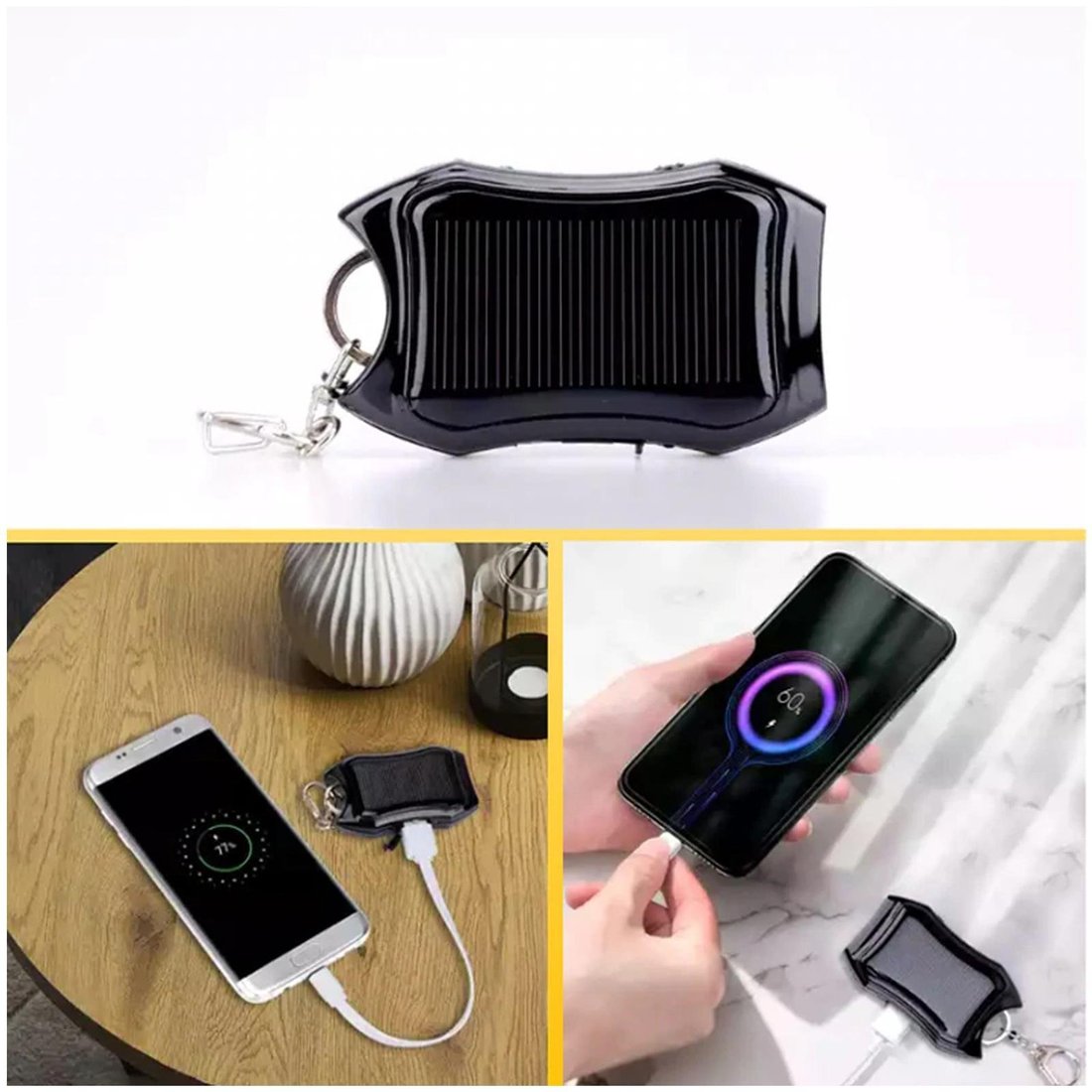 Summer Hot Sale - 1000mAH Solar Power Bank Keychain