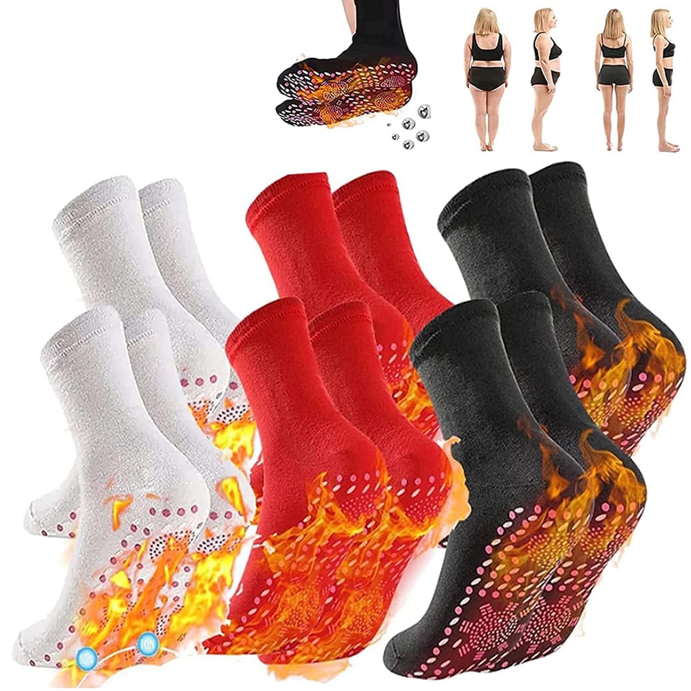 Tourmaline acupressure self-heating shaping socks