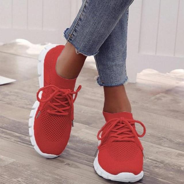 Women Light Mesh Breathable Slip-on Orthopedic Sneaker Shoes