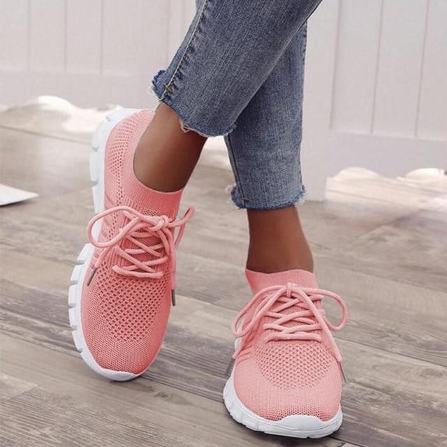 Women Light Mesh Breathable Slip-on Orthopedic Sneaker Shoes