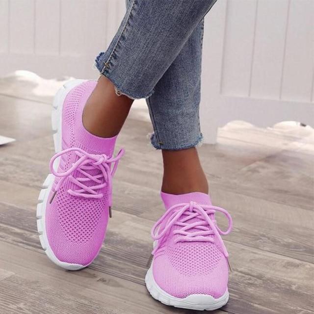 Women Light Mesh Breathable Slip-on Orthopedic Sneaker Shoes