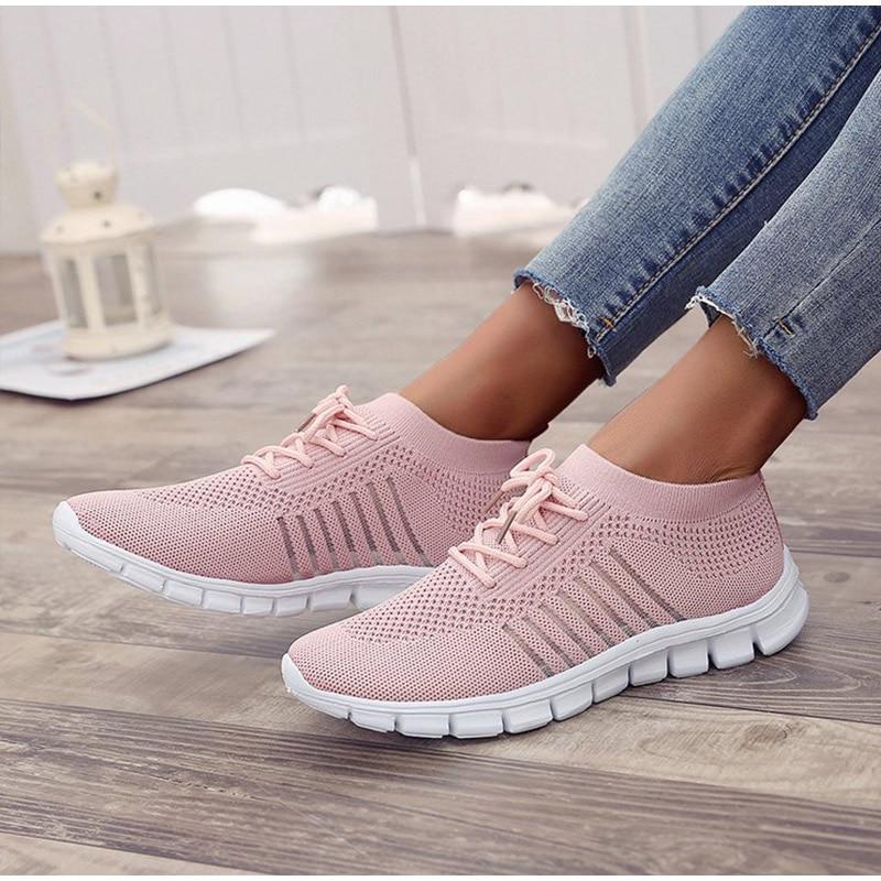 Women Light Mesh Breathable Slip-on Orthopedic Sneaker Shoes