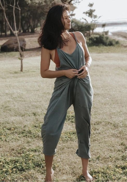 Womens Casual Wide Leg Jumpsuit