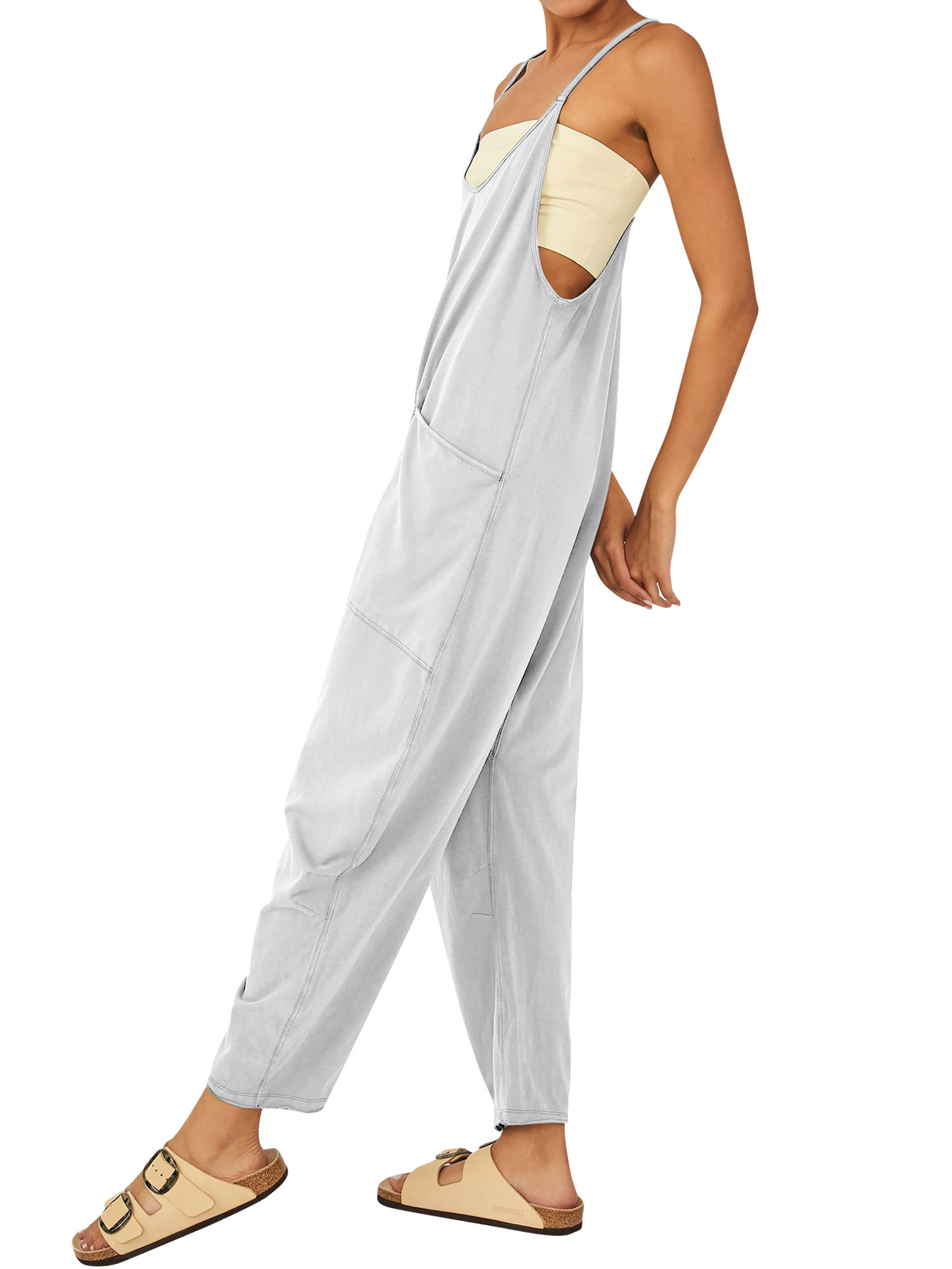 FullOfExpect Womens Casual Wide Leg Jumpsuit