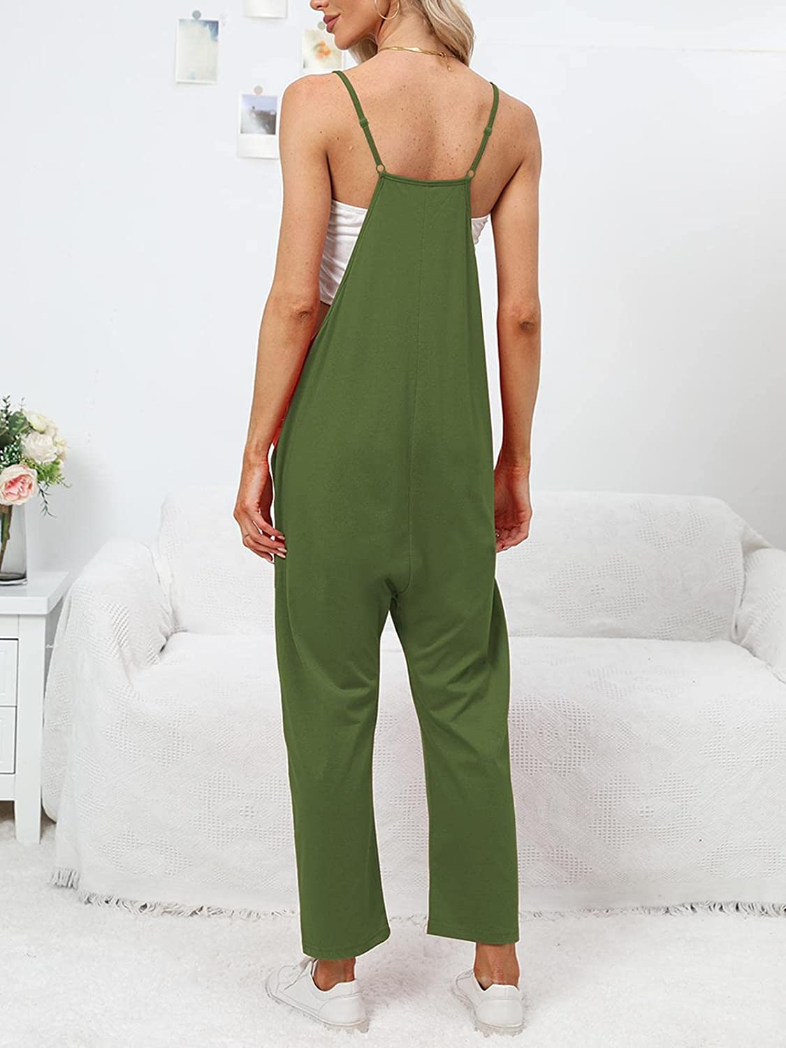 FullOfExpect Womens Casual Wide Leg Jumpsuit