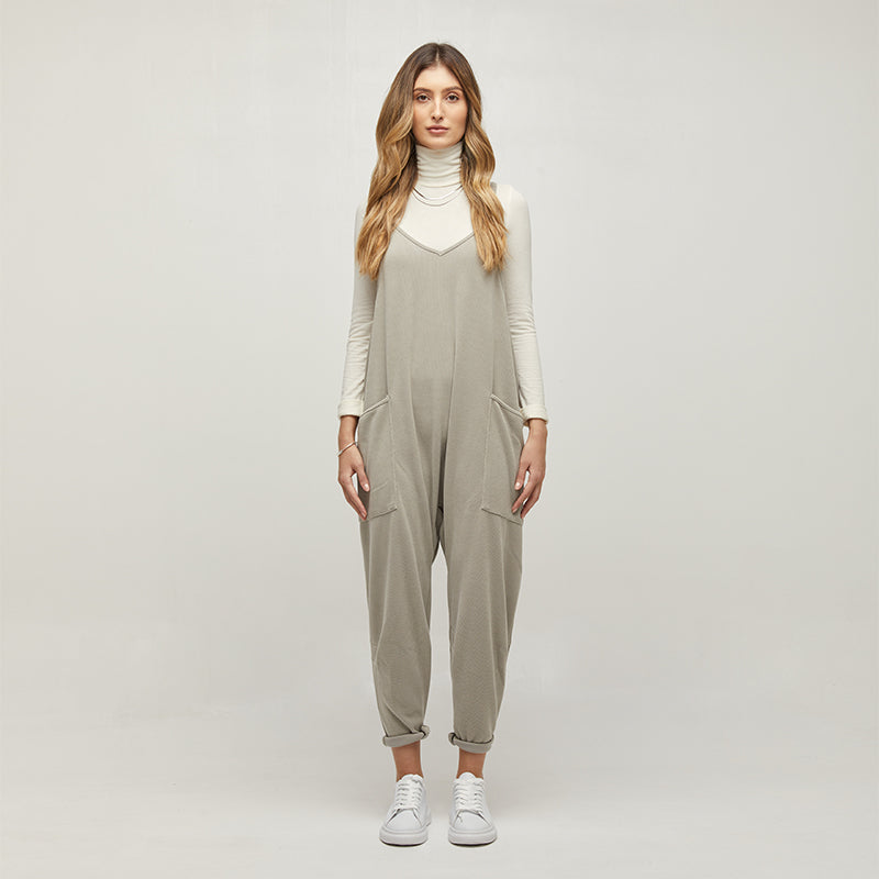 Womens Casual Wide Leg Jumpsuit