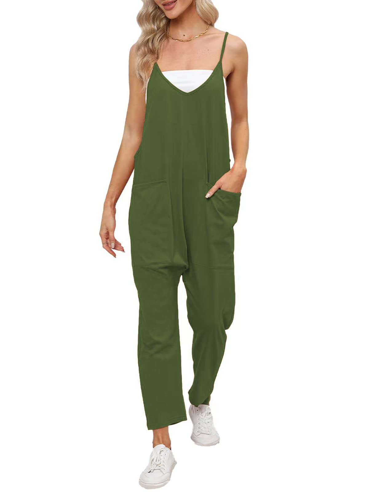 FullOfExpect Womens Casual Wide Leg Jumpsuit