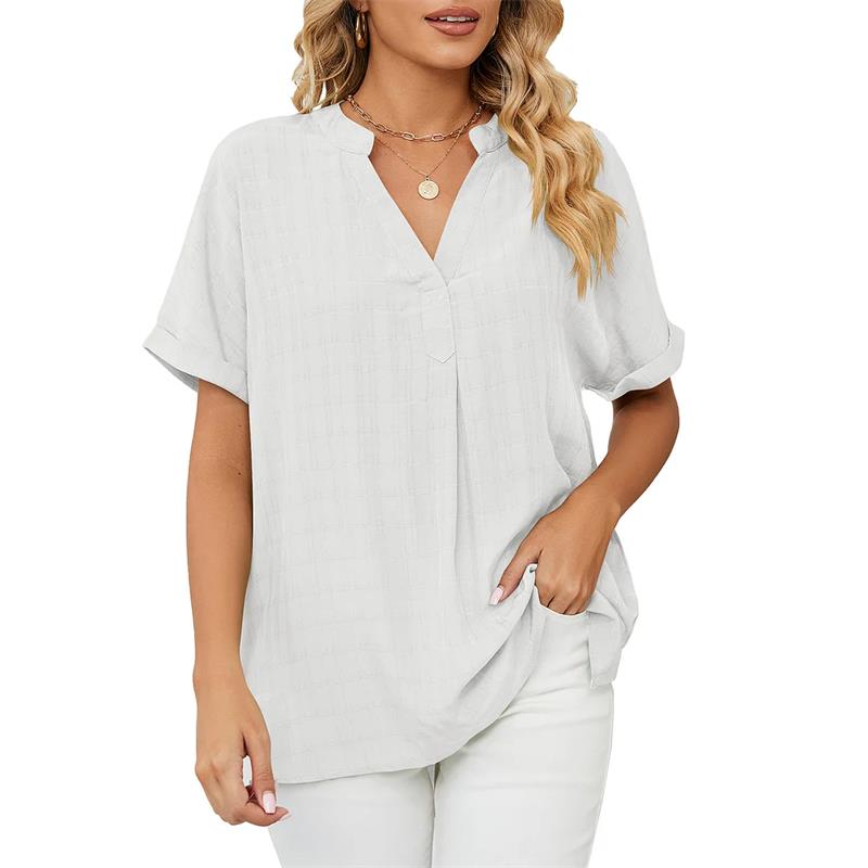 Women's Solid Color Loose Casual Bottoming Shirt