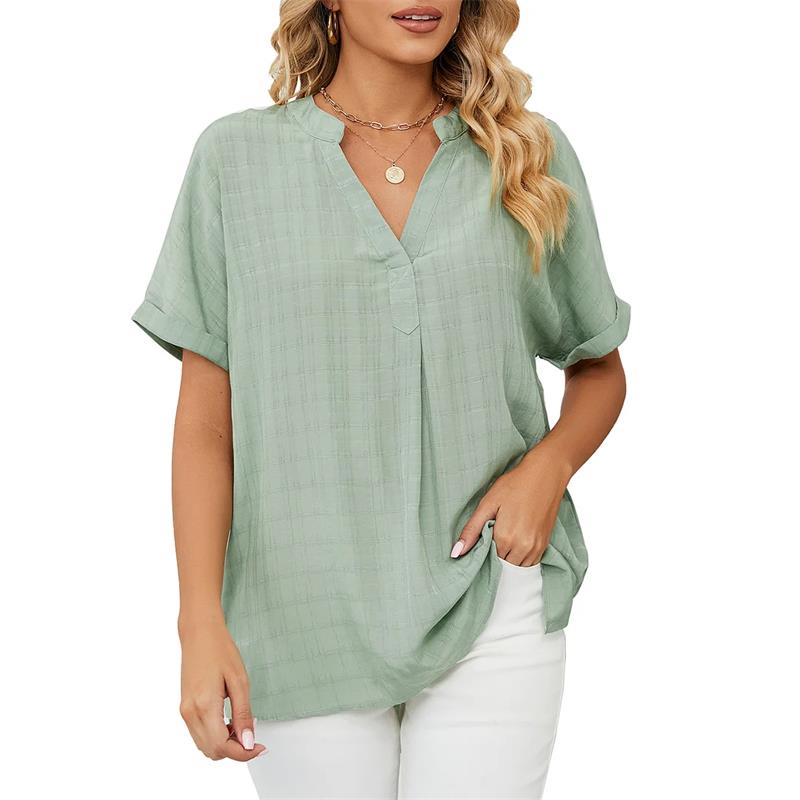 Women's Solid Color Loose Casual Bottoming Shirt