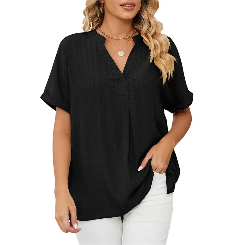 Women’s Solid Color Loose Casual Bottoming Shirt