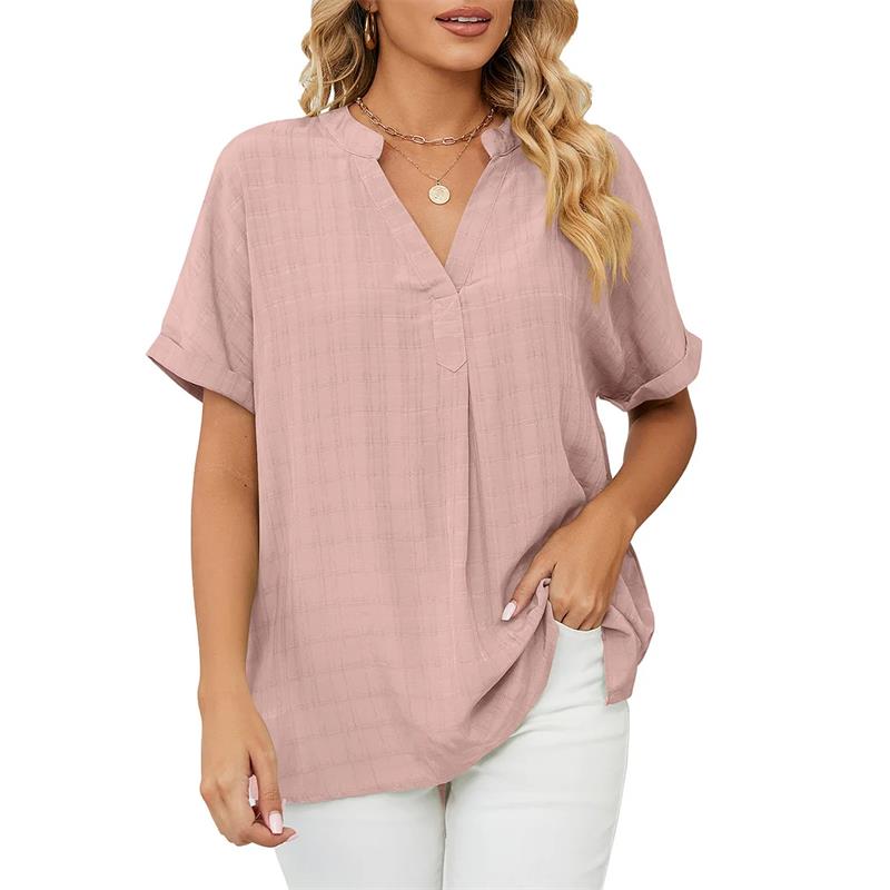 Women's Solid Color Loose Casual Bottoming Shirt