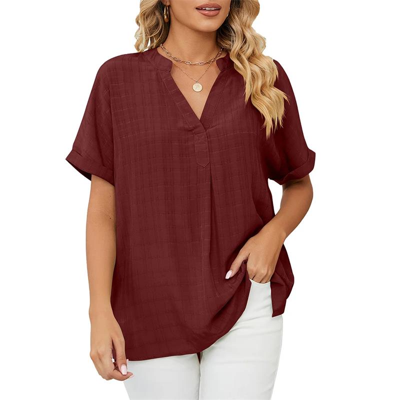 Women's Solid Color Loose Casual Bottoming Shirt