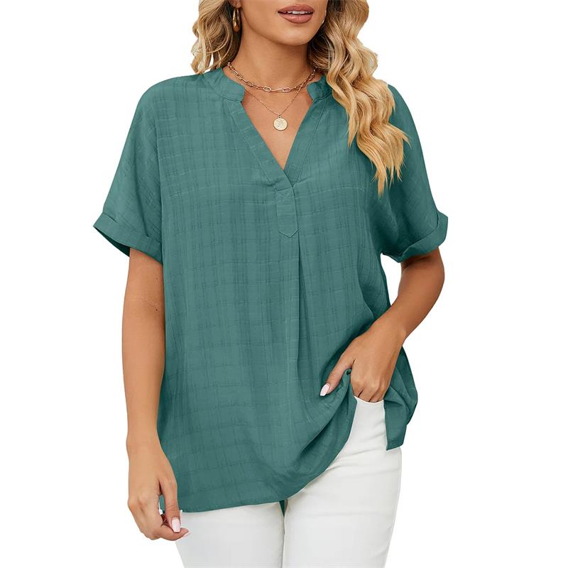 Women's Solid Color Loose Casual Bottoming Shirt