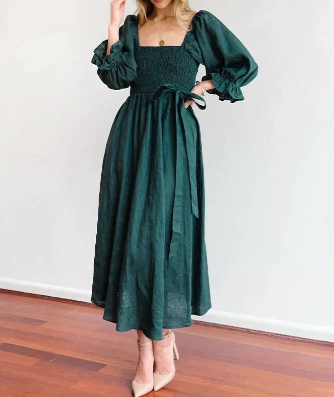 2023 HOT SALE 50% OFF - French Ruffled Lantern Sleeves Multi-wear Dress