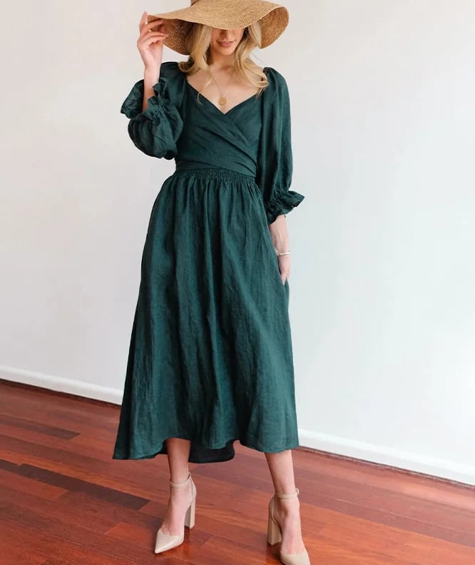 2023 HOT SALE 50% OFF - French Ruffled Lantern Sleeves Multi-wear Dress