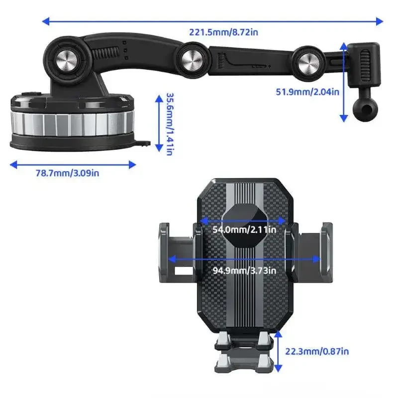 360 Rotated Degree Super Stable Suction Cup Car Phone Holder