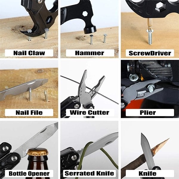 (3rd Anniversary Sale) - Portable MultiTool With Hammer, Screwdrivers, Nail Puller