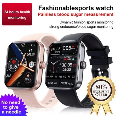 All day monitoring of heart rate and blood pressure - Bluetooth fashion smartwatch (Only For Reference, Cannot Replace Actual Medical Test Kits)