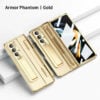Armor Phantom Aluminum Alloy Transparent Frosted Stand Hinge Phone Case For Samsung Galaxy Z Fold3 Fold4 5G With Screen Protectro