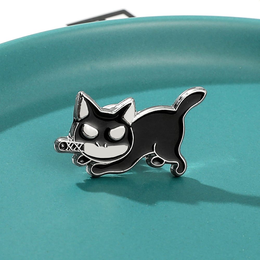 Black Knifecat Brooch - Buy 3 Get 3 Free