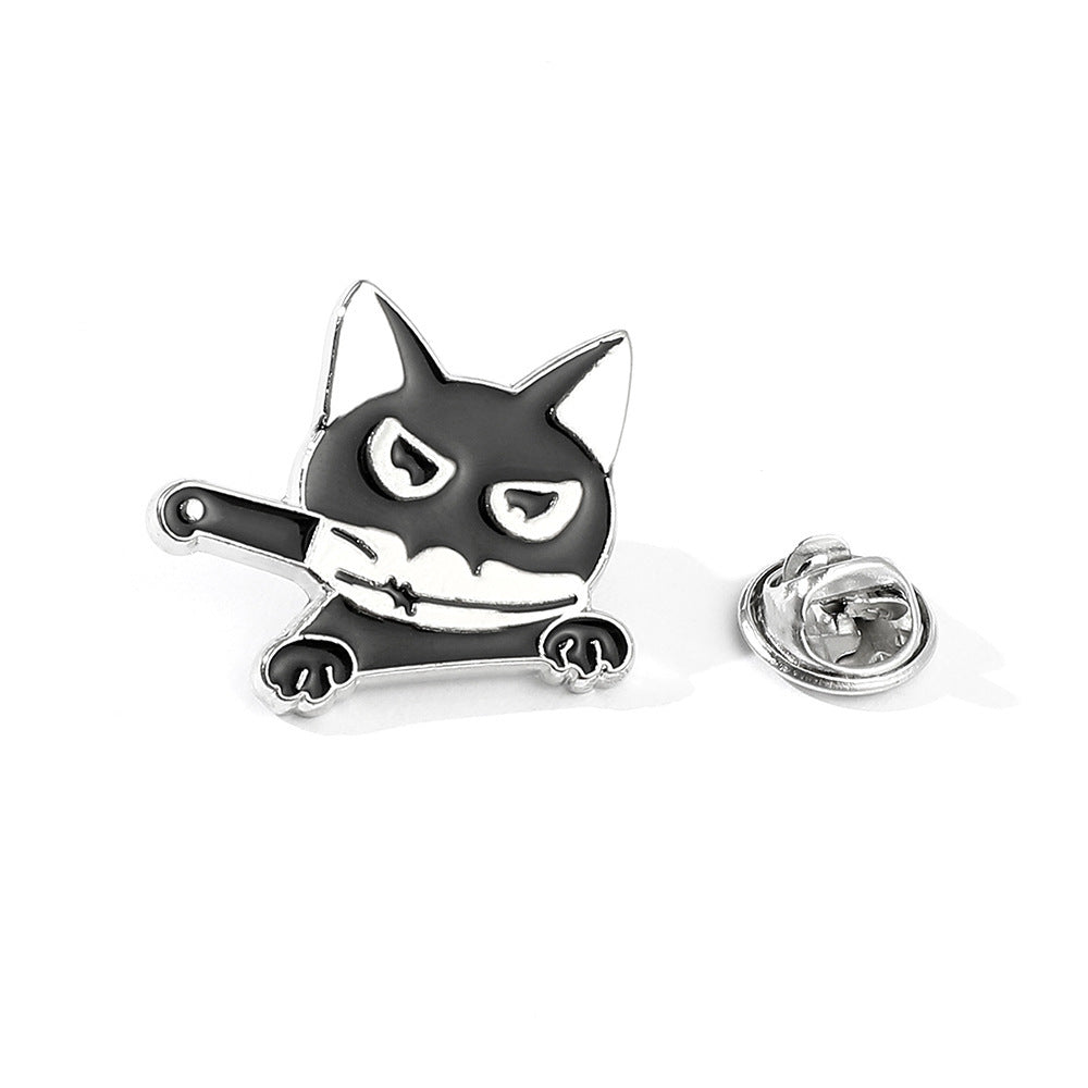 Black Knifecat Brooch - Buy 3 Get 3 Free