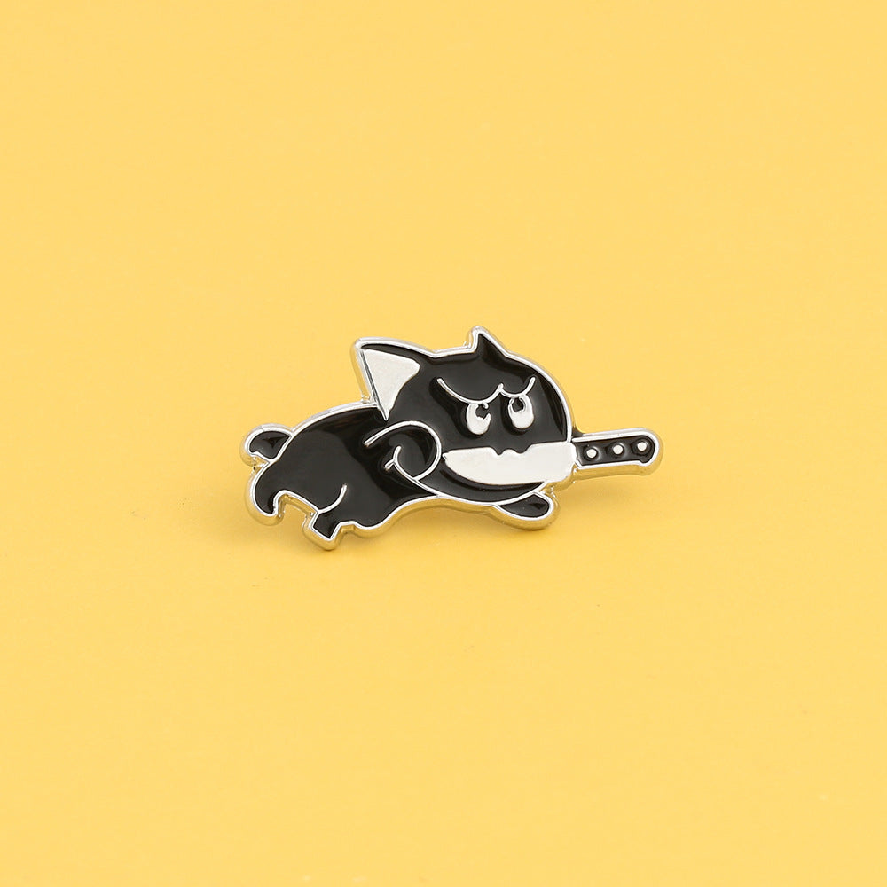 Black Knifecat Brooch - Buy 3 Get 3 Free