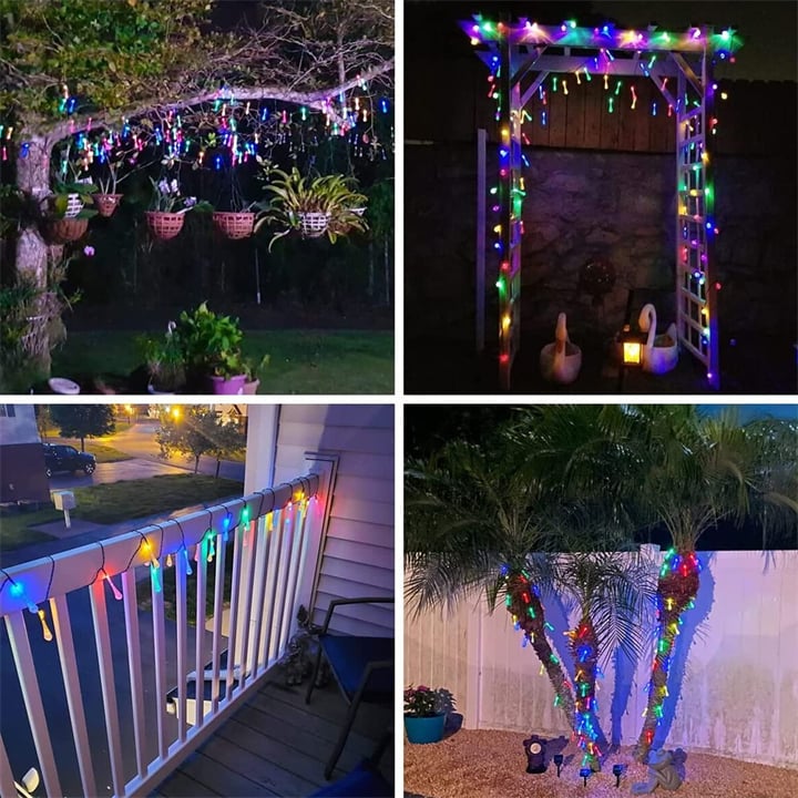 Clear Stock Last Day 70% OFF - 8 Modes Solar Water Drop String Lights